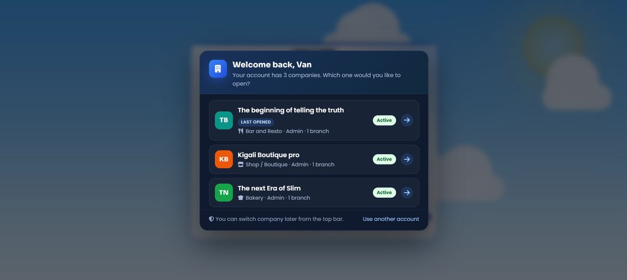 One account, all your companies